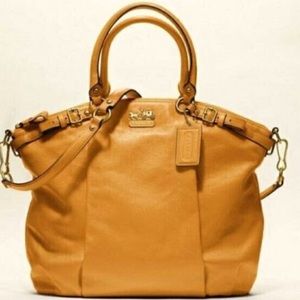 COACH MADISON LEATHER LINDSEY SATCHEL COLOR SAFFRON 18641